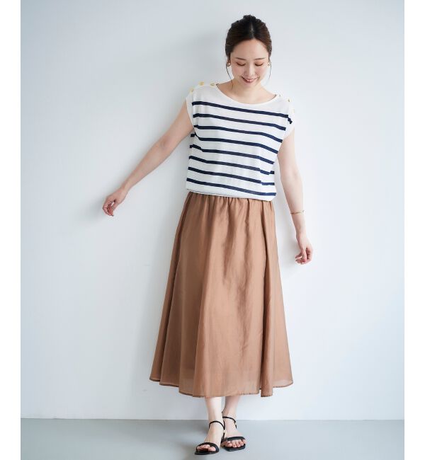 le.coeur blanc「ショルダーボタンフレンチニット」|ニット・セーター|