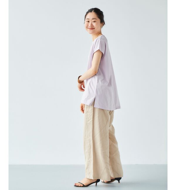 le.coeur blanc「オーガニックコットンフレンチスリーブTシャツ」|Tシャツ・カットソー|