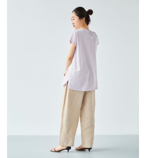 le.coeur blanc「オーガニックコットンフレンチスリーブTシャツ」|Tシャツ・カットソー|