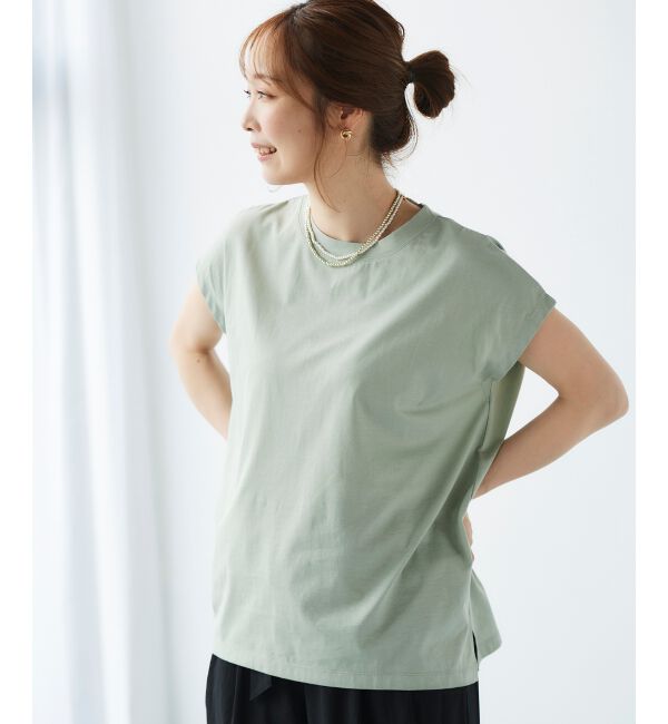 le.coeur blanc「オーガニックコットンフレンチスリーブTシャツ」|Tシャツ・カットソー|