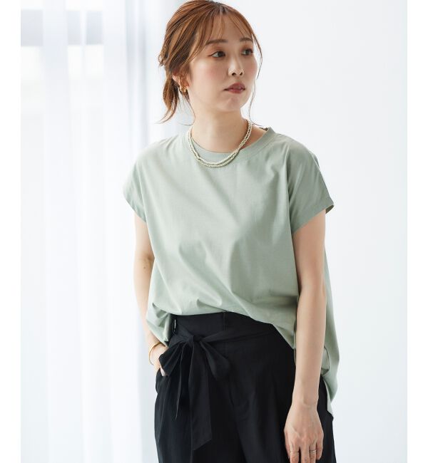 le.coeur blanc「オーガニックコットンフレンチスリーブTシャツ」|Tシャツ・カットソー|