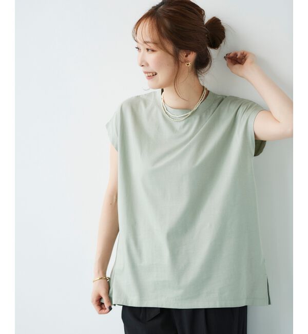 le.coeur blanc「オーガニックコットンフレンチスリーブTシャツ」|Tシャツ・カットソー|