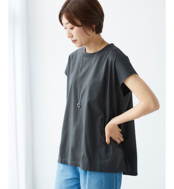 le.coeur blanc「オーガニックコットンフレンチスリーブTシャツ」|Tシャツ・カットソー|