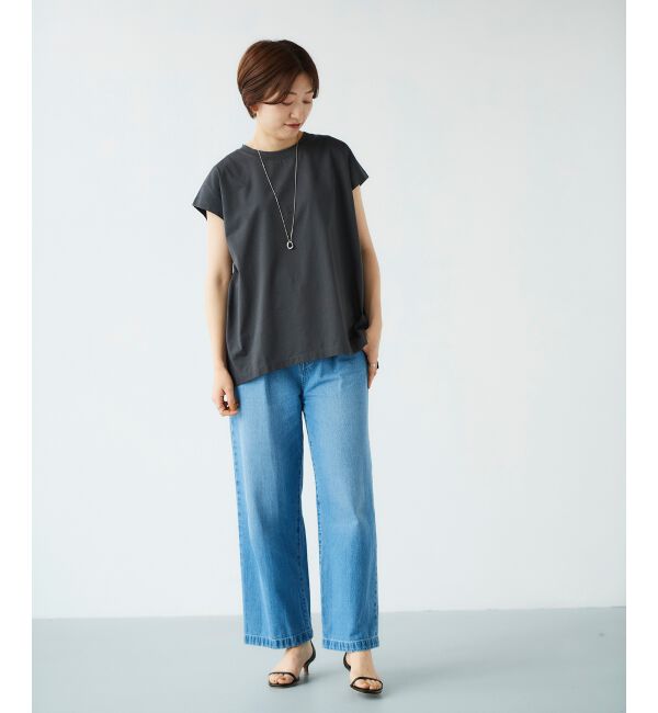 le.coeur blanc「オーガニックコットンフレンチスリーブTシャツ」|Tシャツ・カットソー|