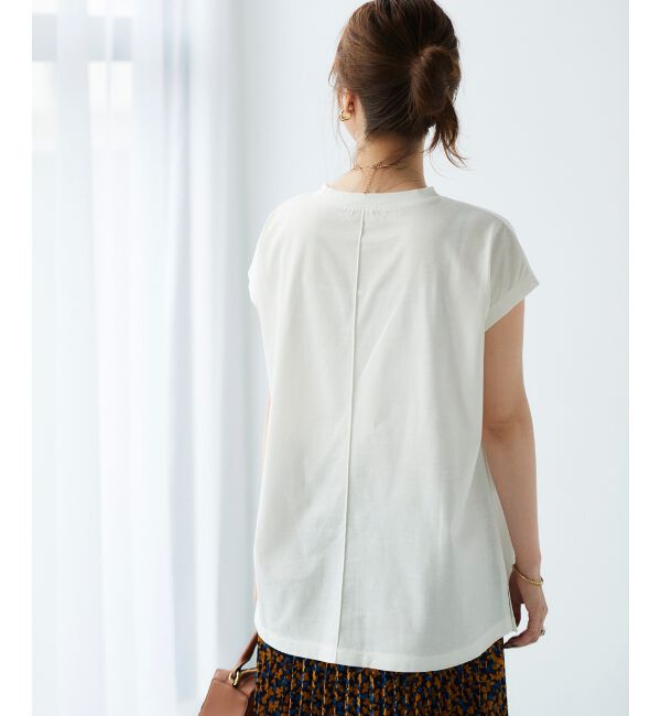 le.coeur blanc「オーガニックコットンフレンチスリーブTシャツ」|Tシャツ・カットソー|