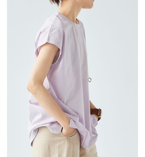 le.coeur blanc「オーガニックコットンフレンチスリーブTシャツ」|Tシャツ・カットソー|