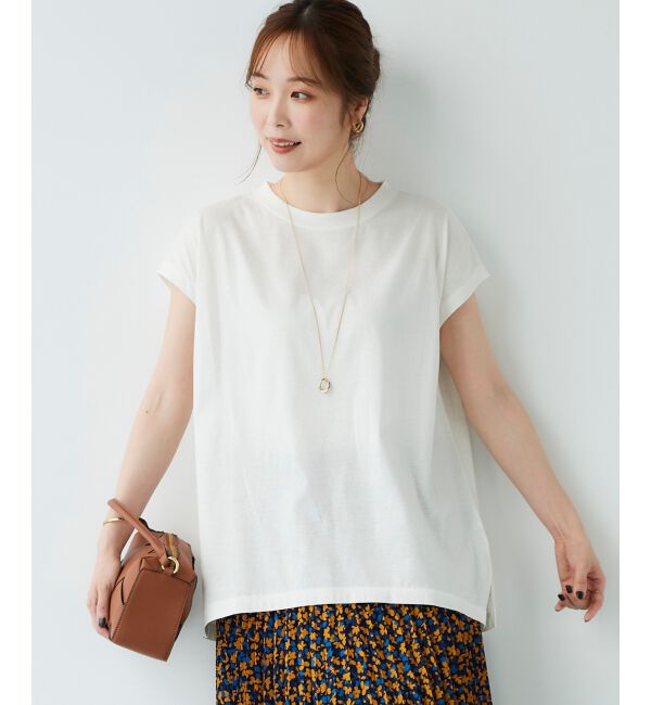 le.coeur blanc「オーガニックコットンフレンチスリーブTシャツ」|Tシャツ・カットソー|