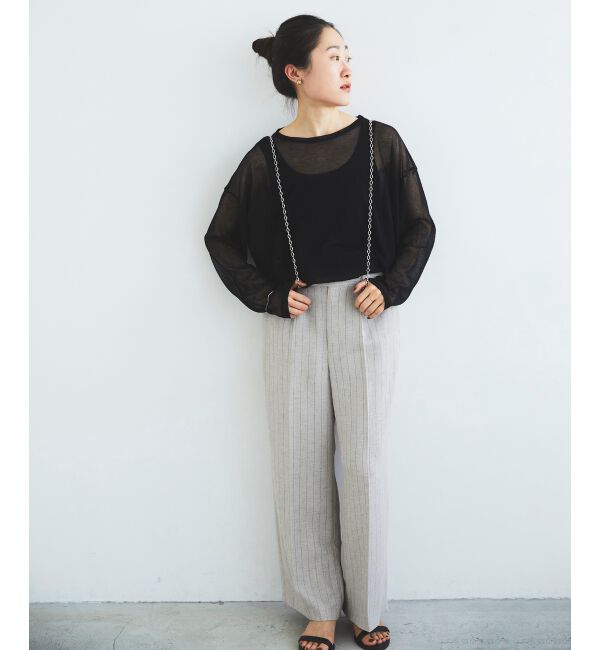 le.coeur blanc「《手洗い可能》シアーニットプルオーバー」|ニット・セーター|