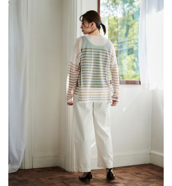 le.coeur blanc「《手洗い可能》シアーニットプルオーバー」|ニット・セーター|