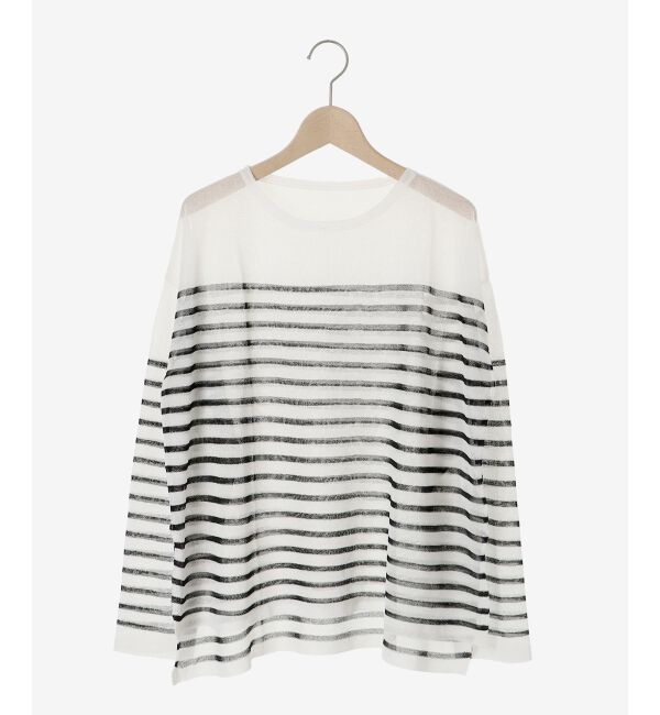 le.coeur blanc「《手洗い可能》シアーニットプルオーバー」|ニット・セーター|