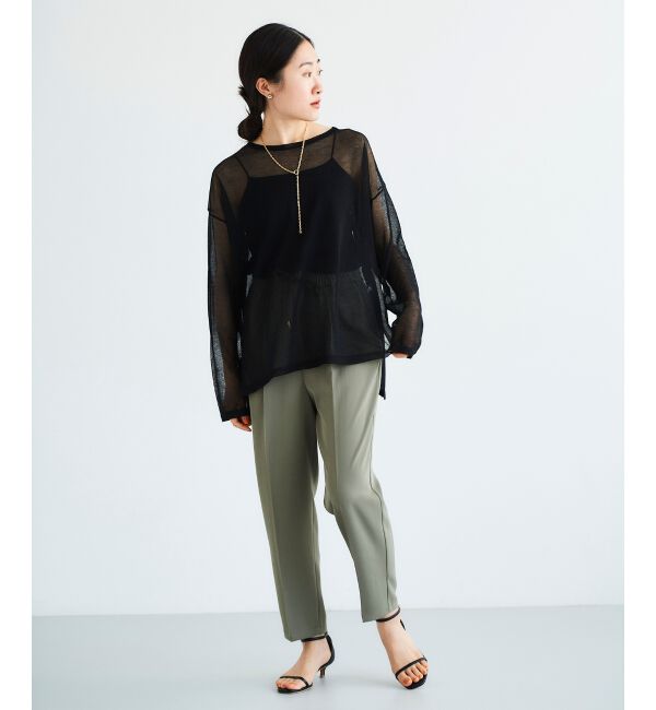 le.coeur blanc「《手洗い可能》シアーニットプルオーバー」|ニット・セーター|