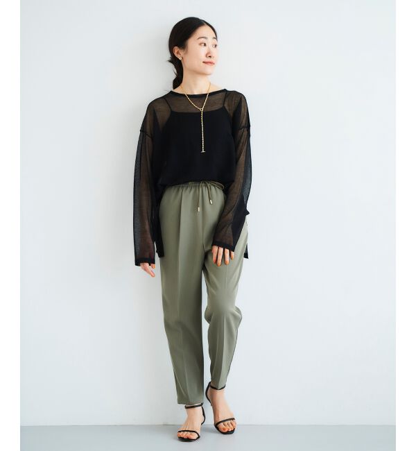 le.coeur blanc「《手洗い可能》シアーニットプルオーバー」|ニット・セーター|