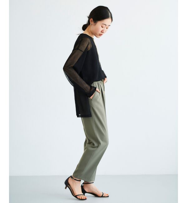 le.coeur blanc「《手洗い可能》シアーニットプルオーバー」|ニット・セーター|