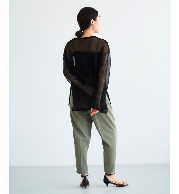 le.coeur blanc「《手洗い可能》シアーニットプルオーバー」|ニット・セーター|