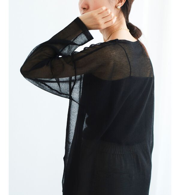 le.coeur blanc「《手洗い可能》シアーニットプルオーバー」|ニット・セーター|