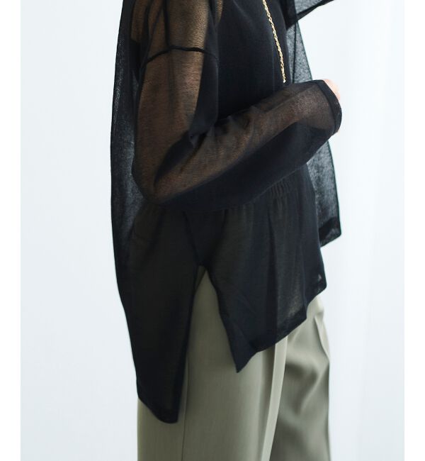 le.coeur blanc「《手洗い可能》シアーニットプルオーバー」|ニット・セーター|