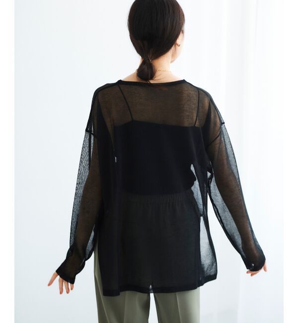 le.coeur blanc「《手洗い可能》シアーニットプルオーバー」|ニット・セーター|