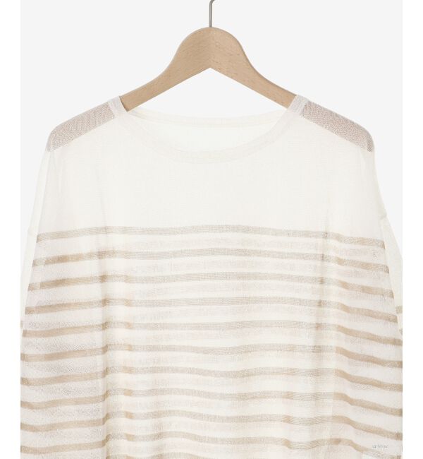 le.coeur blanc「《手洗い可能》シアーニットプルオーバー」|ニット・セーター|