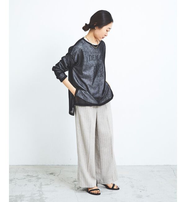 le.coeur blanc「《手洗い可能》シアーニットプルオーバー」|ニット・セーター|