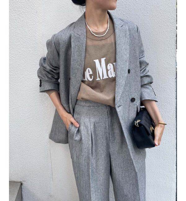 le.coeur blanc「シアー刺繍ロゴニット」|ニット・セーター|