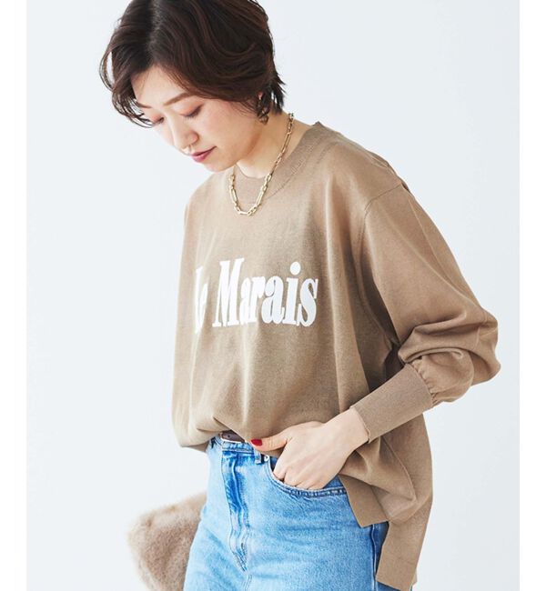 le.coeur blanc「シアー刺繍ロゴニット」|ニット・セーター|