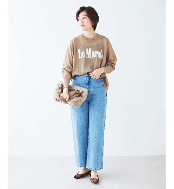 le.coeur blanc「シアー刺繍ロゴニット」|ニット・セーター|