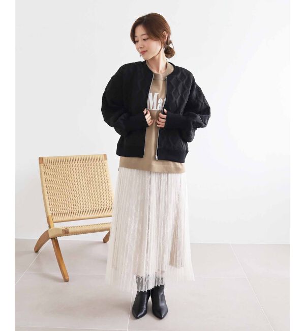 le.coeur blanc「シアー刺繍ロゴニット」|ニット・セーター|