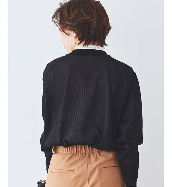 le.coeur blanc「シアー刺繍ロゴニット」|ニット・セーター|