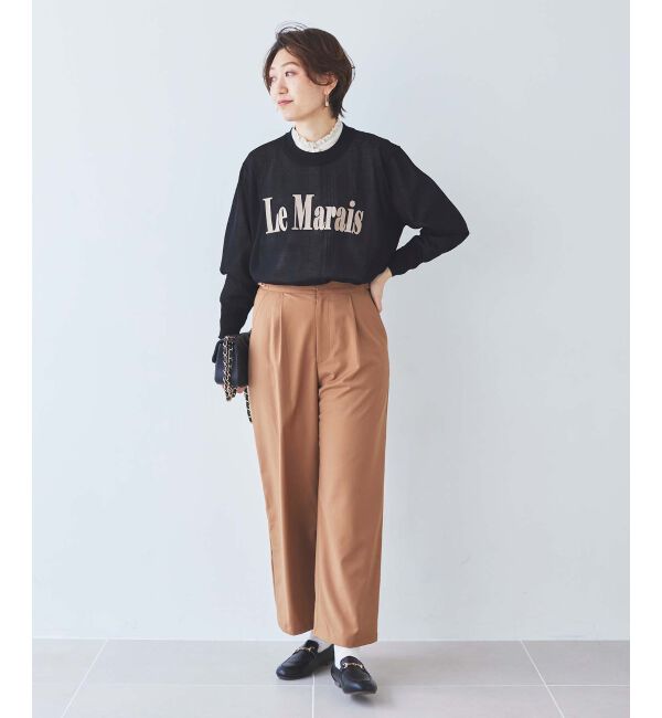 le.coeur blanc「シアー刺繍ロゴニット」|ニット・セーター|