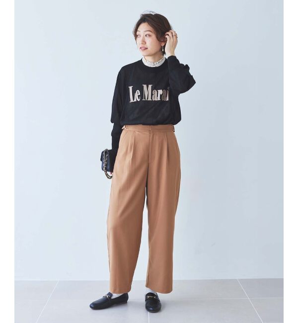 le.coeur blanc「シアー刺繍ロゴニット」|ニット・セーター|