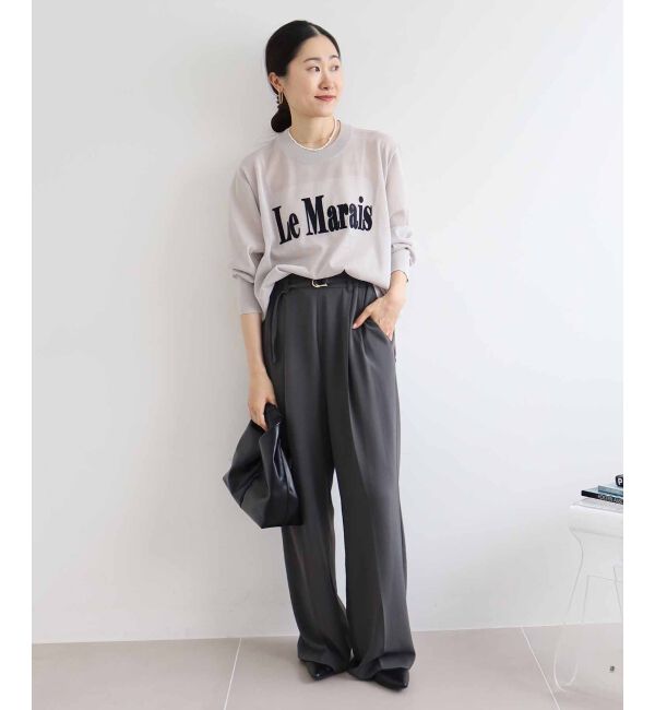 le.coeur blanc「シアー刺繍ロゴニット」|ニット・セーター|