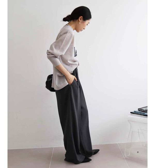 le.coeur blanc「シアー刺繍ロゴニット」|ニット・セーター|