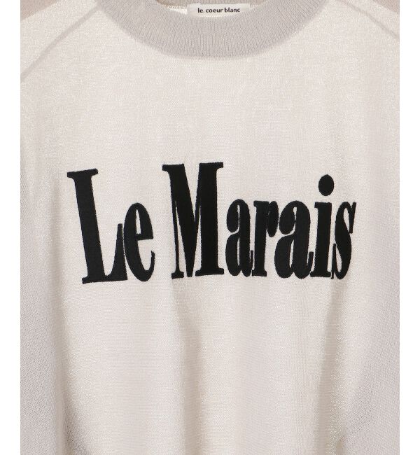 le.coeur blanc「シアー刺繍ロゴニット」|ニット・セーター|