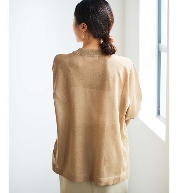 le.coeur blanc「シアー刺繍ロゴニット」|ニット・セーター|