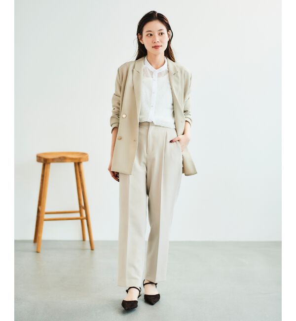 le.coeur blanc「ツインクロスタックストレートパンツ」|その他|