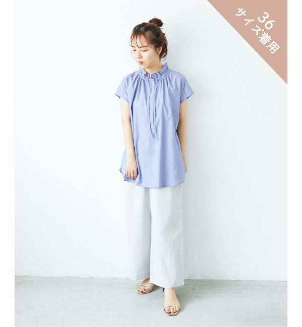  「《手洗い可能》タンブラーブッチャータックワイドパンツ」|その他|