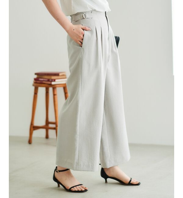  「《手洗い可能》タンブラーブッチャータックワイドパンツ」|その他|