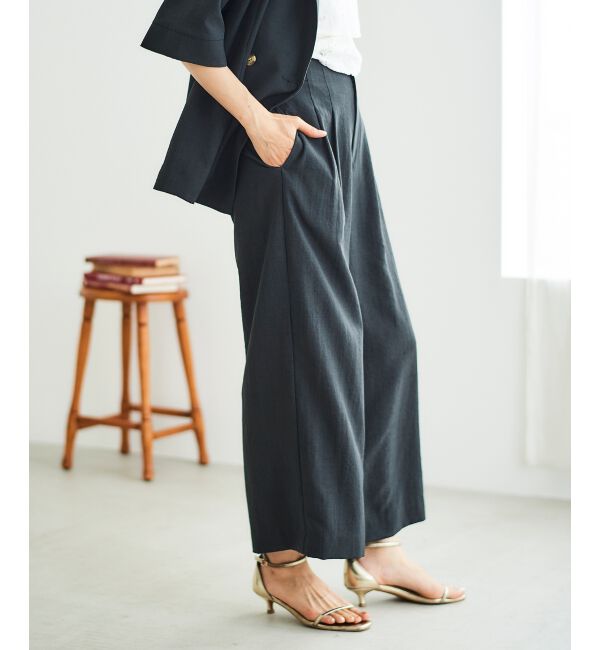  「《手洗い可能》タンブラーブッチャータックワイドパンツ」|その他|