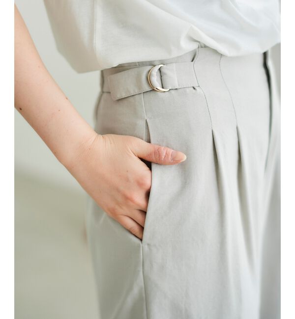  「《手洗い可能》タンブラーブッチャータックワイドパンツ」|その他|