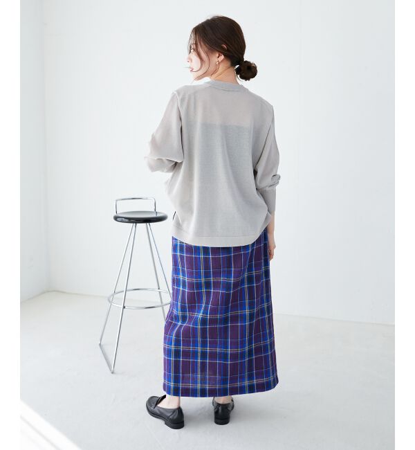 le.coeur blanc「シアー刺繍ロゴニットプルオーバー」|ニット・セーター|