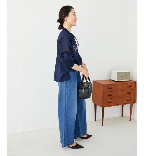 le.coeur blanc「シアー刺繍ロゴニットプルオーバー」|ニット・セーター|