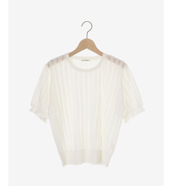  「《WEB限定アイテム》シアーストライプニット」|ニット・セーター|