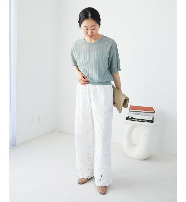  「《WEB限定アイテム》シアーストライプニット」|ニット・セーター|