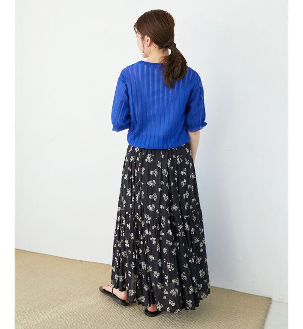  「《WEB限定アイテム》シアーストライプニット」|ニット・セーター|