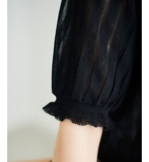  「《WEB限定アイテム》シアーストライプニット」|ニット・セーター|