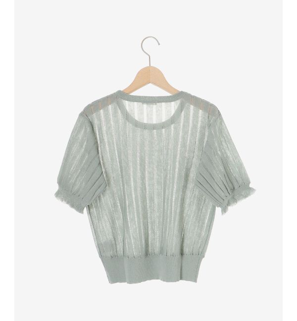  「《WEB限定アイテム》シアーストライプニット」|ニット・セーター|