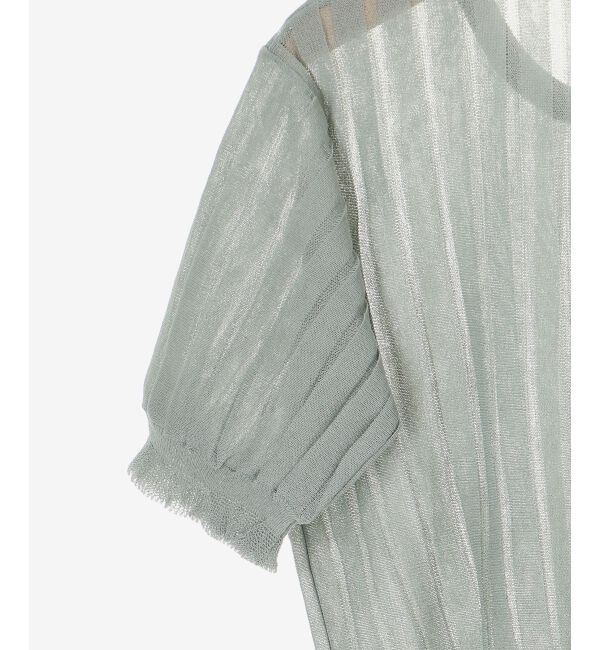  「《WEB限定アイテム》シアーストライプニット」|ニット・セーター|