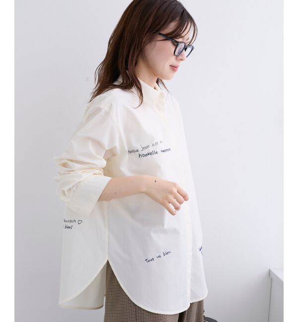  「《WEB限定アイテム》レタリング刺繍シャツ」|シャツ・ブラウス|