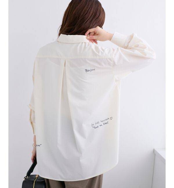  「《WEB限定アイテム》レタリング刺繍シャツ」|シャツ・ブラウス|