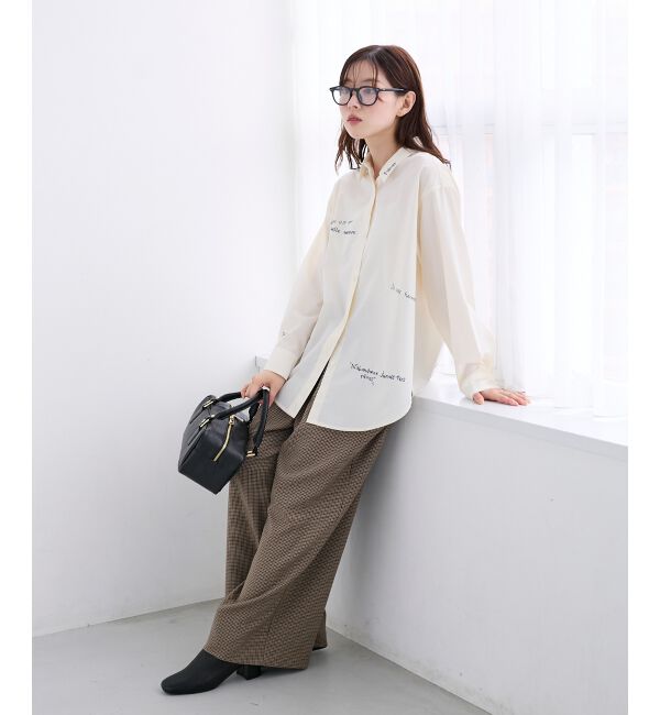  「《WEB限定アイテム》レタリング刺繍シャツ」|シャツ・ブラウス|